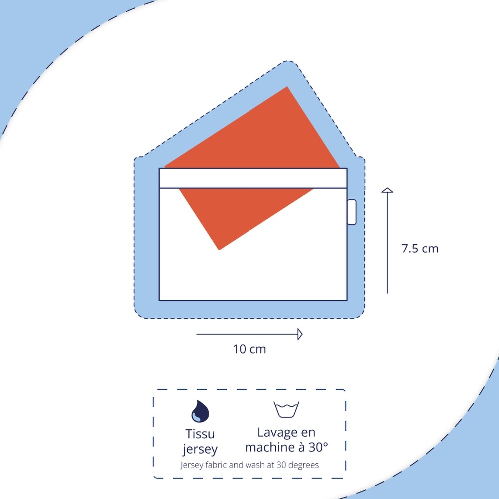 Porte cartes en tissu, carte bus, carte de cantine, carte bancaire