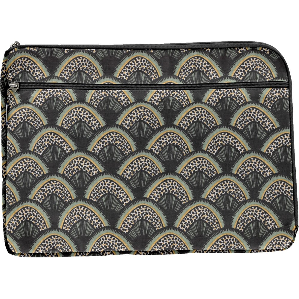 Pochette ordinateur 15 pouces lin argenté - Papa Pique et Maman Coud