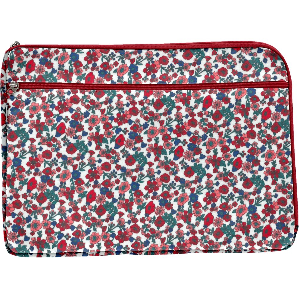 Pochette ordinateur 15 pouces prairie fleurie - Papa Pique et Maman Coud