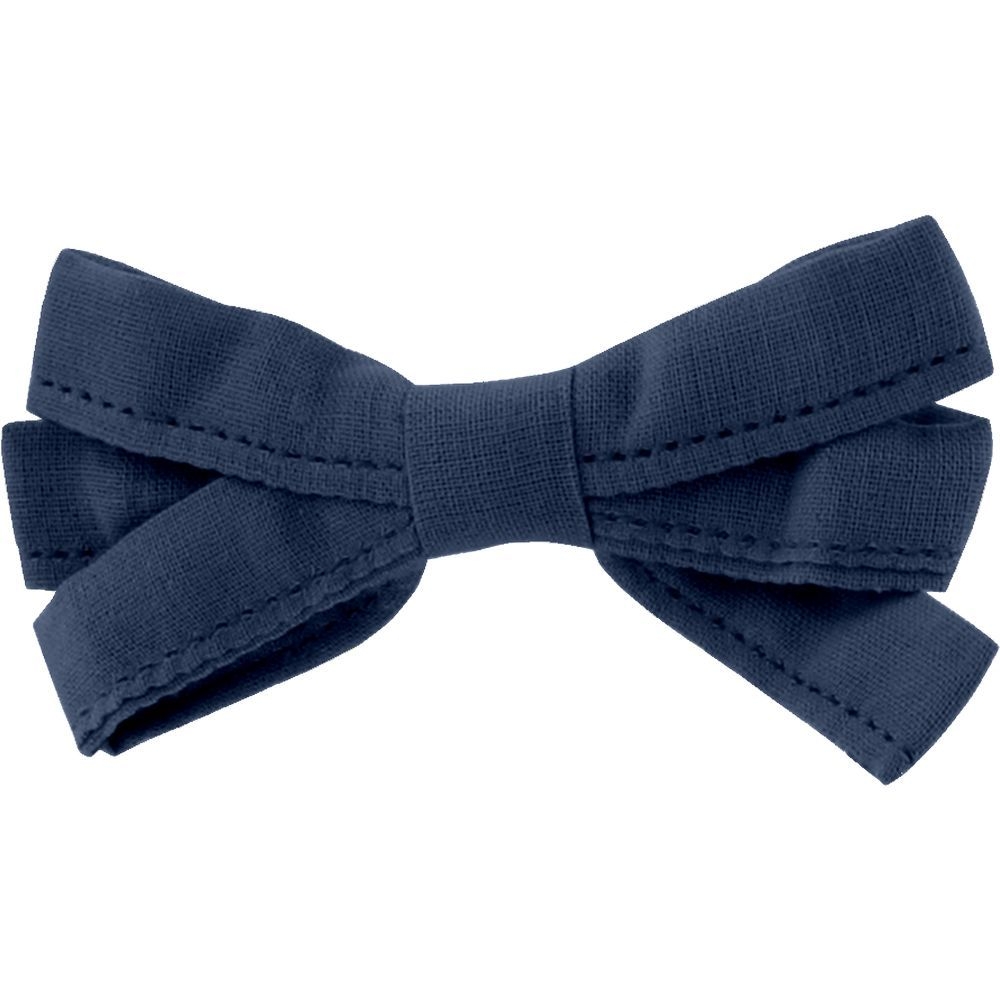 Barrette noeud Camille - Bleu marine – Scrunchie is back