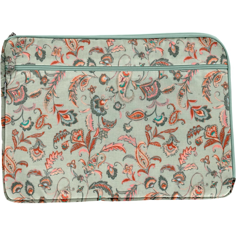 Pochette ordinateur 15 pouces lin doré - Papa Pique et Maman Coud