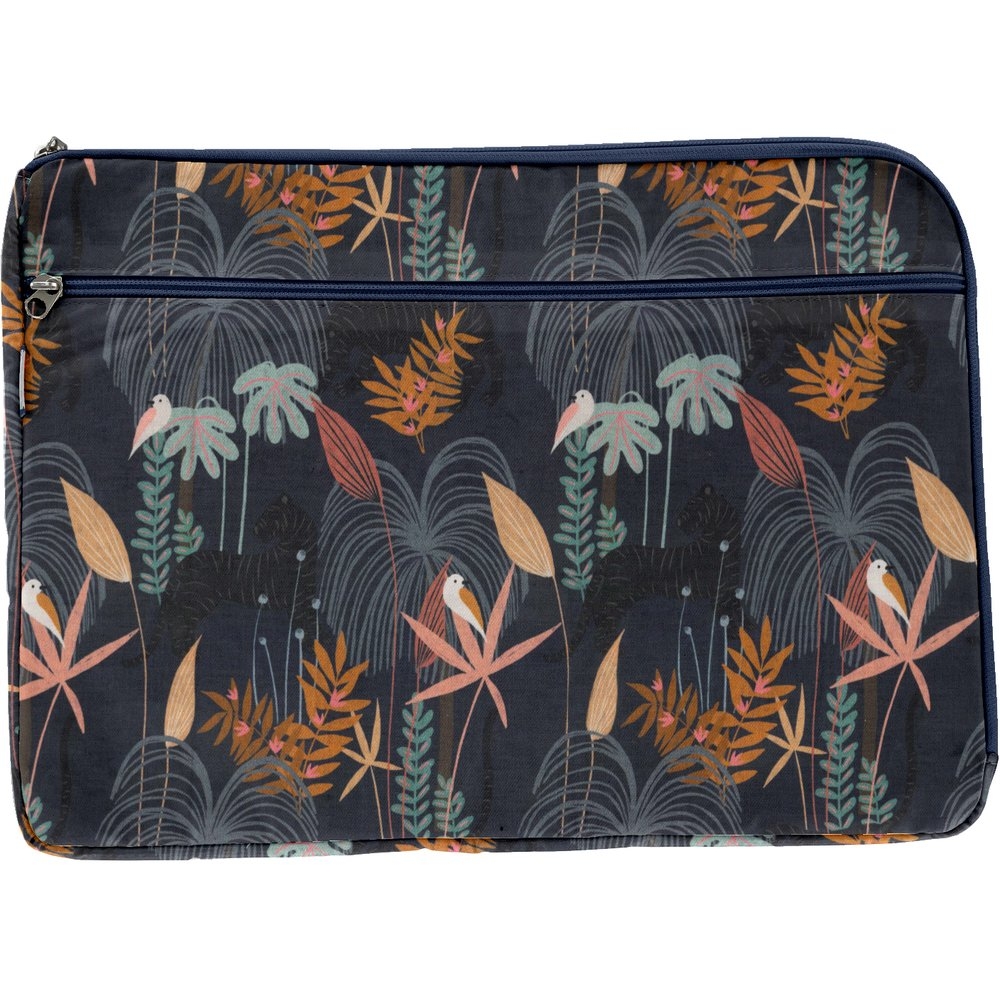 Pochette ordinateur 15 pouces paradis sauvage - Papa Pique et Maman Coud