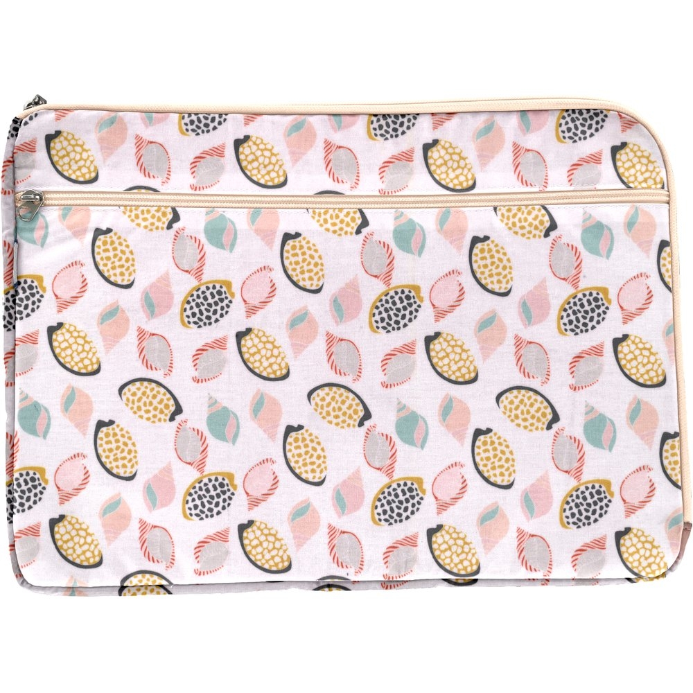 Pochette ordinateur 15 pouces lin argenté - Papa Pique et Maman Coud