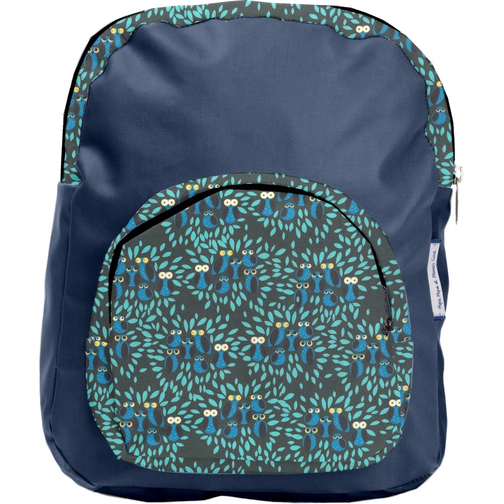 Petit sac dos chouettes Papa Pique et Maman Coud