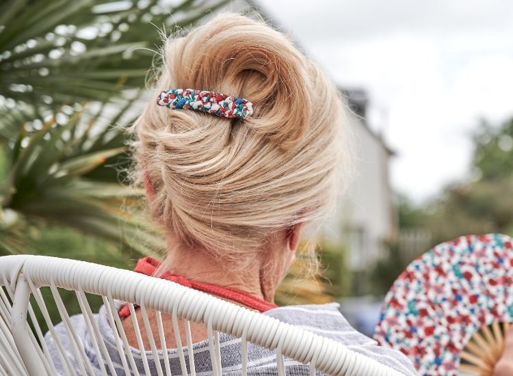 Barrette à cheveux pour femmes, grand nœud floral, drapé, queue, accessoire  pour cheveux -  France