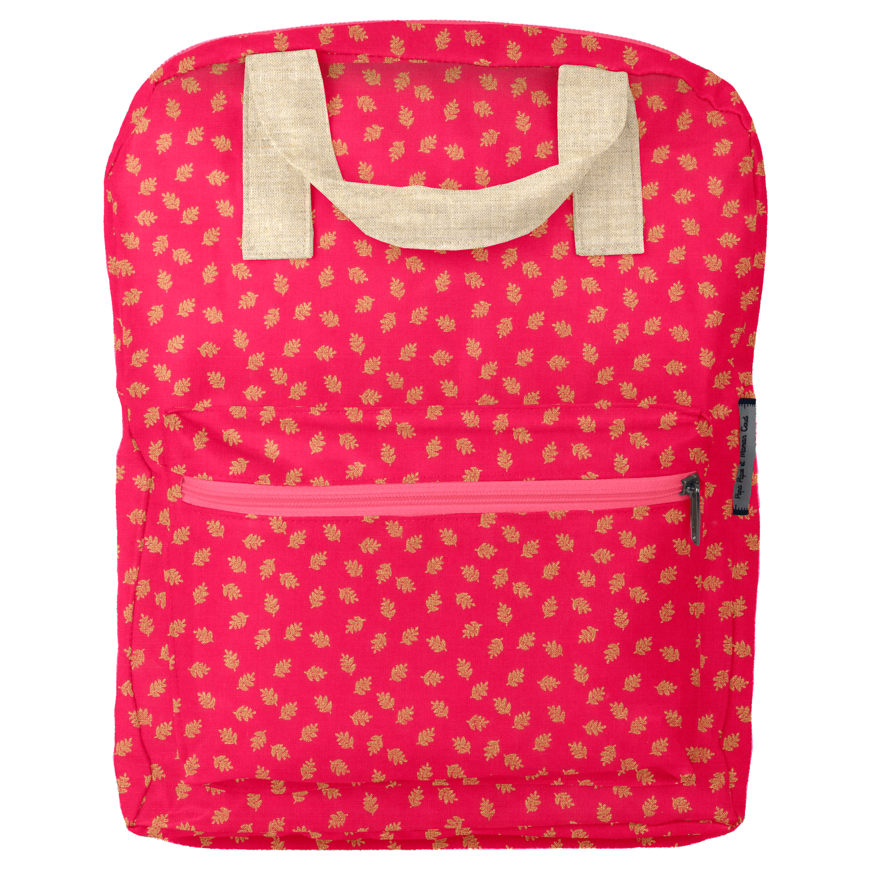 Sac à langer rose à pois dorés BIRDY