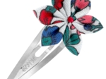Barrette clic-clac fleur étoile prairie fleurie