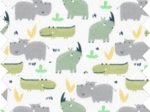 Coupon tissu 50 cm dinos en fête ex1079