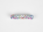 Barrette cheveux tressée pastel fleuri