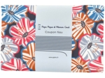 Coupon tissu 1 m anémones rayées