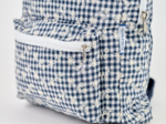Petit sac à dos Gaby vichy brodé marine