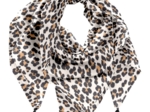 Foulard pompon leopard