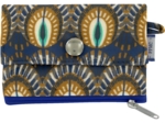 Mini pochette porte-monnaie plumes de paon