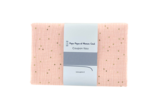Coupon tissu 1 m gaze pois or rose