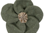 Petite Barrette Pétales de Fleur gaze pailletée kaki