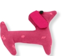 Barrette basset plumetis rose fuchsia