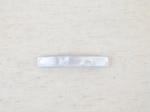 Barrette rectangle moyenne blanc nacré