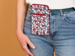 Pochette téléphone matelassée prairie fleurie