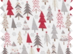 Coupon tissu 1 m sapin gris rouge ex1113