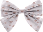 Barrette noeud papillon triangle cuivré gris
