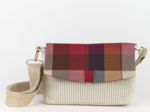 Rabat sac compagnon tartan lurex rubis