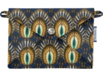 Petite pochette enveloppe plumes de paon