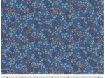 Coupon tissu 50 cm ex2245 badiane bleue