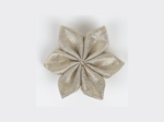Barrette fleur étoile lin pailleté