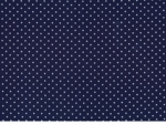 Coupon tissu 50 cm pois marine