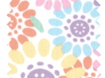 Tissu ex2636 gaze fleurie pop