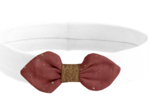 Bandeau jersey bébé noeud gaze pois or rouille
