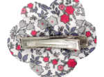 Petite Barrette Pétales de Fleur serenade rouge gris