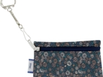 Pochette porte-clés paquerette marine
