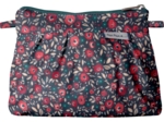 Mini pochette plissée camelias rubis