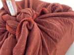 Furoshiki moyen 48 x 48 cm gaze lurex terracotta