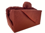 Furoshiki grand 73 x 73 cm gaze lurex terracotta
