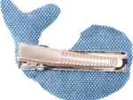 Barrette Baleine oxford ciel