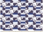 Coupon tissu 1 m baleino bleu