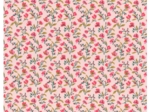 Tissu coton au mètre ex2630 clairiere écru rouge