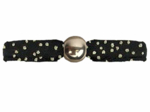 Bracelet tissu Lisa noir pailleté