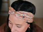 Bandeau croisé oiseau bandana