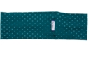 Bandeaux jersey pois bleu canard