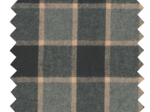 Tissu flanelle tartan noir sable