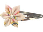 Barrette clic-clac fleur étoile arc en ciel