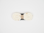 Barrette Noeud Anti-Glisse gaze pois or écru