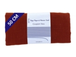 Coupon tissu 50 cm gaze lurex terracotta