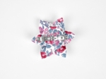 Barrette fleur étoile rose grenadine