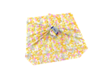 Furoshiki petit 35 x 35 cm mimosa jaune rose
