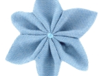 Barrette fleur étoile 4 oxford ciel