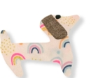 Barrette basset arc en ciel